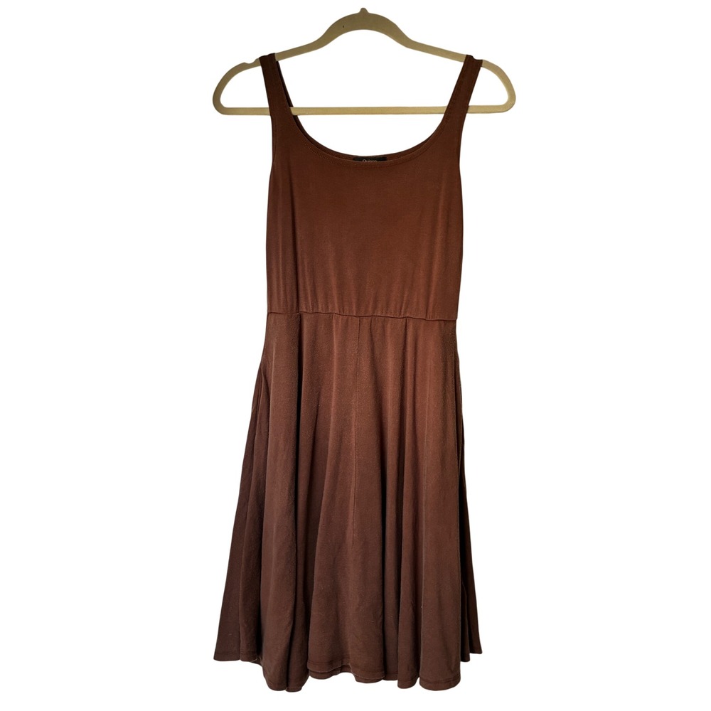 Quince Fit and Flare Jersey Sleeveless Dress Womens Size XS Brown Minimalist